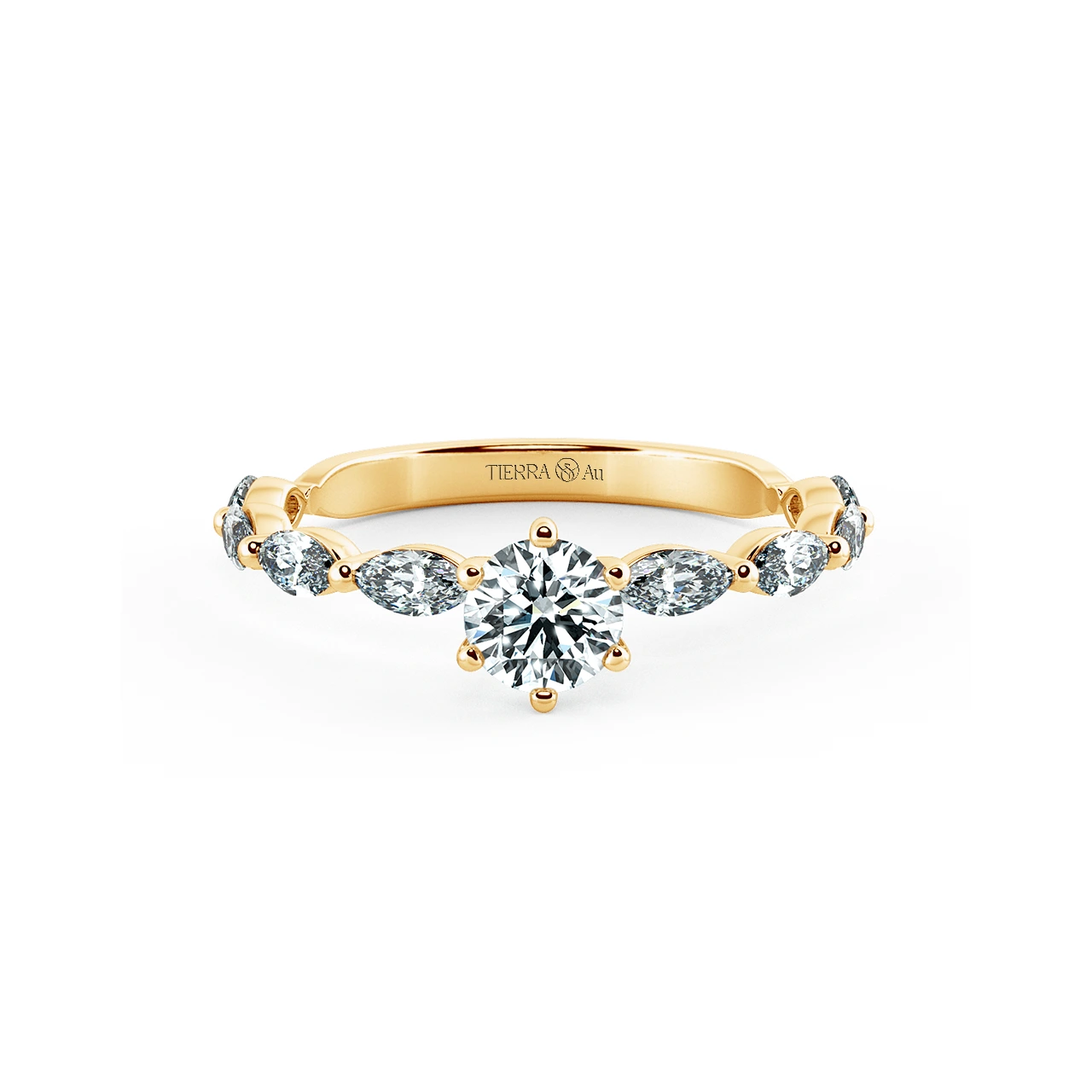 Solitaire Engagement Ring with Eternity Band NCH1805 1
